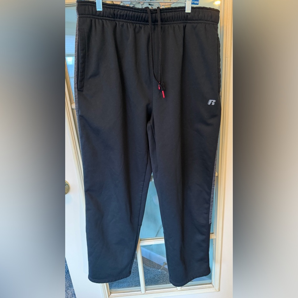 Russell Athletic Black Joggers with Gray Accents